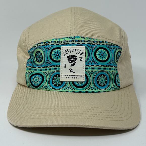 Lost Other - Lost Enterprises Camp Hat Baseball Cap 5 Panel Strapback Beige Surfer Surfing
